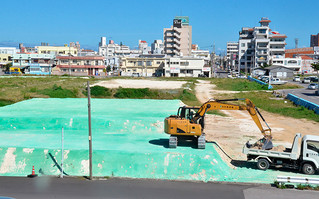 埋め立て工事が進む新栄町船揚場（資料写真）