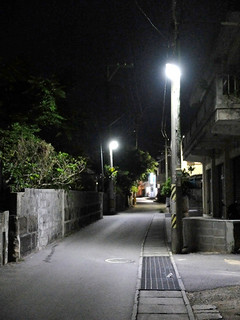 地域管理型が予定されている防犯灯＝2013年４月11日、石垣市内