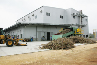 25日以降、原料搬入ができない状況になっている小浜製糖工場（資料写真）