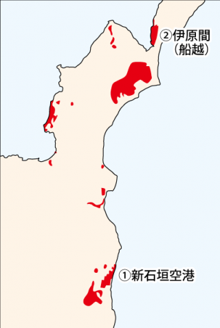 主な農振除外予定地（赤部分）※縦覧地図をもとに作成